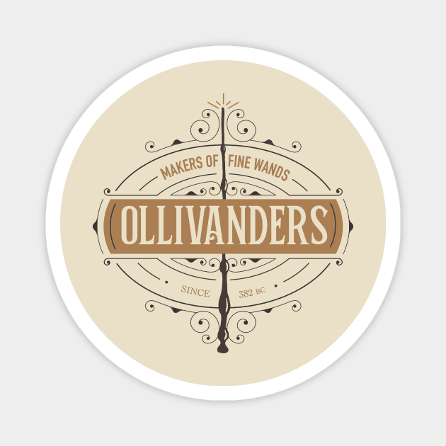 ollivanders wand shop Magnet by creativeballoon